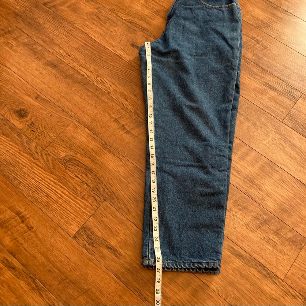 Vintage L.L. Bean Flannel Lined Denim Jeans High Rise Mom Jeans Size 12 Petite - Picture 7 of 8